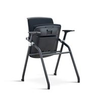 Chaise de formation exécutive moderne empilable en plastique avec hauteur réglable pour bureau à domicile, salle de conférence, commande en gros