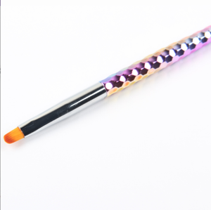 Lot de 3 pinceaux à ongles à manche métallique dégradé, plats, 3D, ronds, pour la peinture au gel et les détails de manucure - Product Image 5