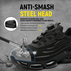 <span class=keywords><strong>Scarpe</strong></span> Antinfortunistiche da Uomo con Punta in Acciaio, Anti-Schiacciamento, Anti-Perforazione, Chiusura Automatica Rotante, Traspiranti e Comode - Product Image 5