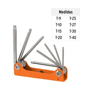 Set di 8 Torx coltelli a lama pieghevole in acciaio inox Truper corpo per il combattimento e uso di utilità - Product Image 2
