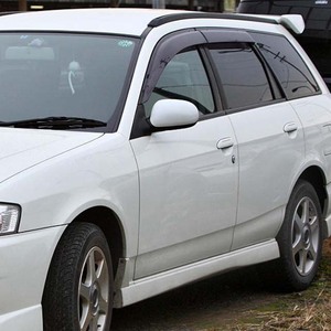 Déflecteurs de fenêtre aérodynamiques fumés auto-adhésifs pour <span class=keywords><strong>Nissan</strong></span> Wingroad / Pulsar Wagon Y11 1999-2003, pare-pluie, 4 pièces - Product Image 3