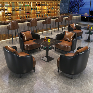 Sang trọng hiện đại kết hợp màu sắc thanh sofa Booth Set hộp đêm Cocktail phòng VIP phòng tiếp tân kim loại bàn ghế đồ nội thất - Product Image 3