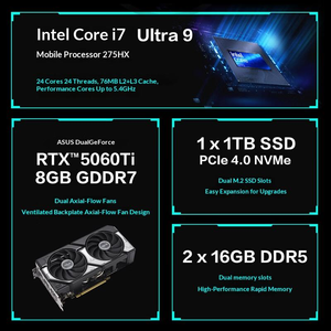 Nouveau en gros : PC de bureau haute performance ASUS TUF Gaming 7X Ultra 9-275HX 16 Go DDR5 1 To SSD GPU 5060Ti avec refroidissement amélioré - Product Image 2