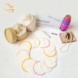 Factory Sale 8cm Zere Waste Reusable Facial Cleansing Pads Soft Girls Boys Bamboo Makeup Pads