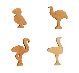Jouets en bois mignons et vierges sur le thème des animaux de la forêt Montessori : Lévrier, <span class=keywords><strong>renard</strong></span>, blason, ours – Jouet pour tout-petits - Product Image 3