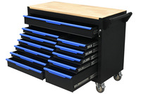 Caja de Herramientas Rodante Modular de Acero Resistente OEM con 12 Cajones, Kit Completo de Reparación para un Almacenamiento Eficiente en Talleres y Garajes