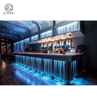 Comptoir de bar LED moderne et grand format, design élégant et luxueux pour pub, boîte de nuit, bar à vin, personnalisable, 2026