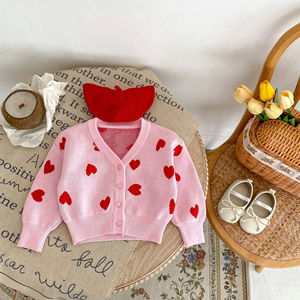 Winter Toddler Girls Long Sleeves Cute Warm Sweater Top Cotton Crew Neck Clothes <strong>Newborn</strong> Baby Girl <strong>Knitted</strong> <strong>Cardigan</strong> - Product Image 1