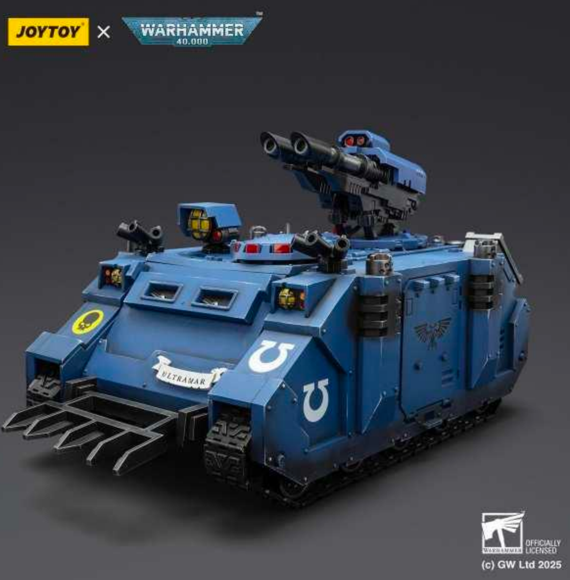 "Ultramarines Razorback with twin lascannon"