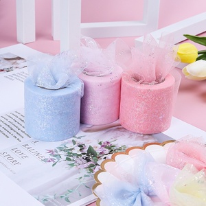 Nastro in Tulle Iridescente con Motivo a Mappa in Poliestere per Natale, 6cm-12cm, per Fiocchi a Farfalla e Accessori per Capelli Fai-da-Te - Product Image 3