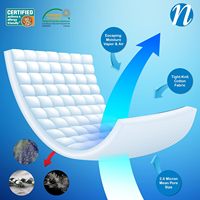 Protège-matelas zippé National Allergy Premium 100 % coton, 15-17 pouces, housse respirante lavable en machine 100 % coton
