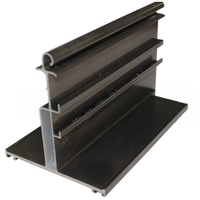 Profilé d'extrusion en aluminium anodisé alcalin 6063 architectural, finition mate sablée de qualité supérieure pour mur-rideau