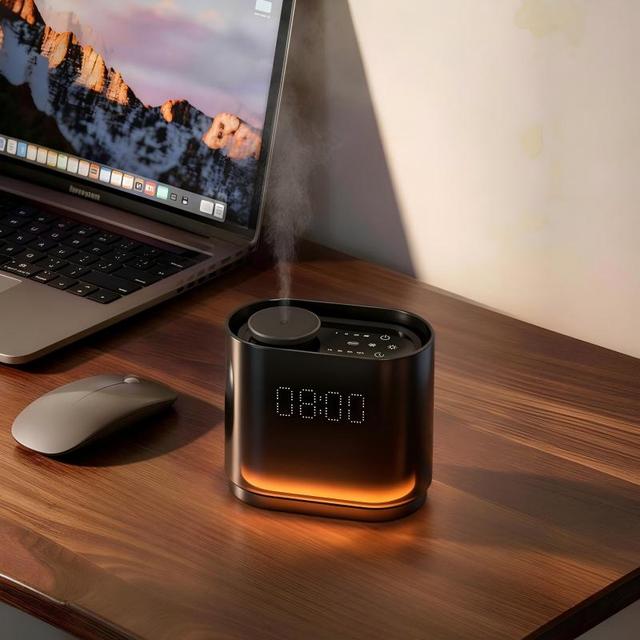 SCENTA Home Aroma Diffuser Manufacturer Tabletop Clock Waterless Essential Oil Nebulizing Machine Gift Wholesale Scent Diffuser