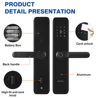 Cerradura Inteligente para Puerta con Control por Aplicación Wifi Tuya, Huella Digital, Pantalla Táctil Electrónica, Teclado de Código, del Mejor Fabricante, para el Hogar