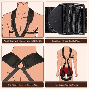 Sex Swing BDSM Bondage Gear Supporto Lombare Resistente per Porta, Imbracatura Morbida in Peluche, Arredo Erotico, Giocattolo Sessuale per Uomini, Donne e Coppie - Product Image 3