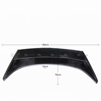 Aileron arrière simple en FRP style V2, noir carbone, poli haute brillance avec époxy pour NISSAN 350Z 2003-2005 OLOTDI