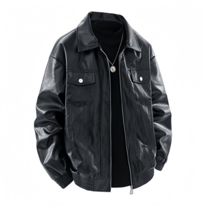 <span class=keywords><strong>Giacca</strong></span> di pelle americana, tuta <span class=keywords><strong>da</strong></span> motociclista <span class=keywords><strong>da</strong></span> <span class=keywords><strong>uomo</strong></span> primavera e autunno, <span class=keywords><strong>giacca</strong></span> di pelle larga di marca alla moda - Product Image 1