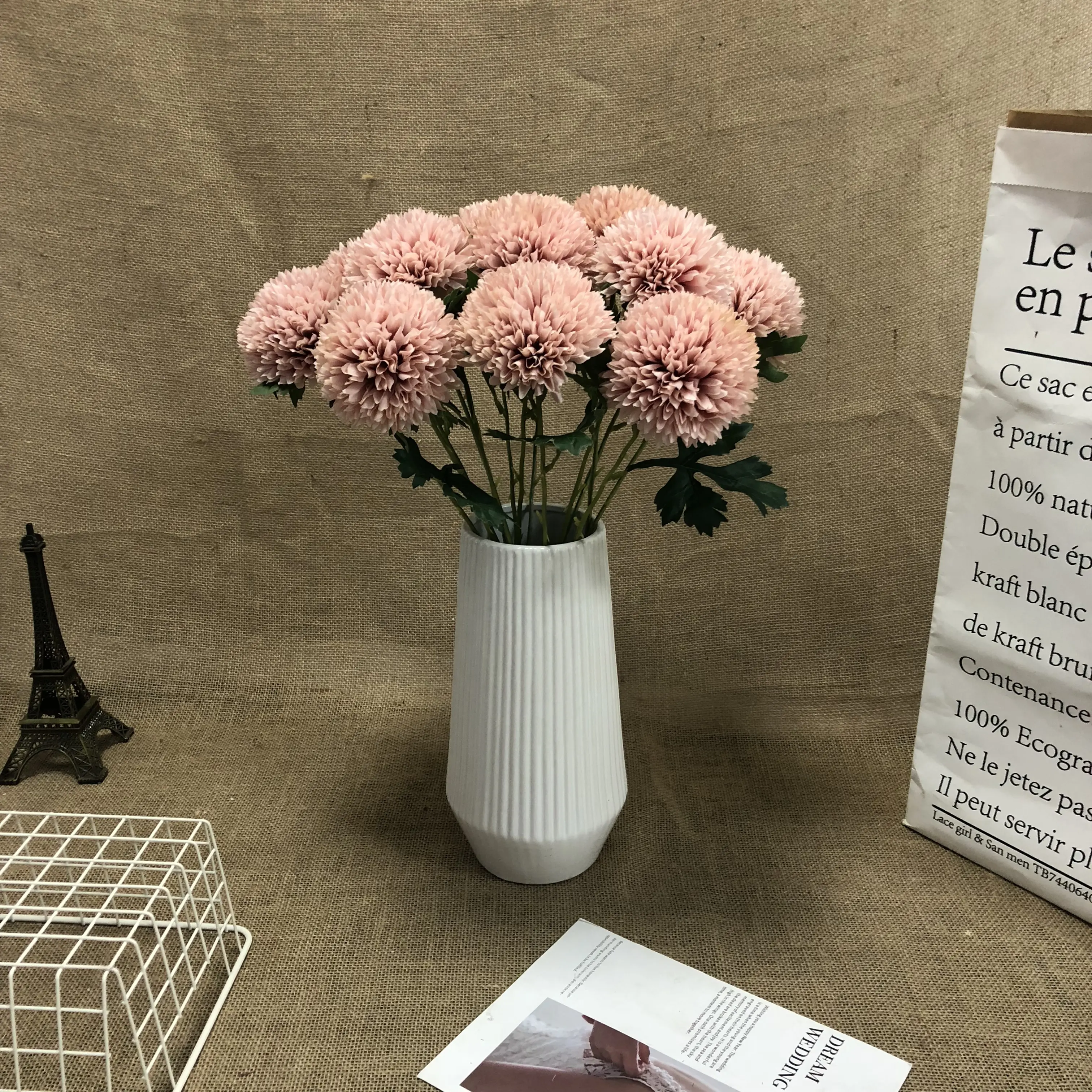 Verkauf Der fabrik Hochzeit Dekoration Künstliche Blume Seide Chrysantheme Rosa Blau Farbe