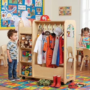 Armario <span class=keywords><strong>de</strong></span> Cinco Secciones para Jardín <span class=keywords><strong>de</strong></span> Infancia, Estante <span class=keywords><strong>de</strong></span> Almacenamiento <span class=keywords><strong>de</strong></span> Madera para Guardería, Organizador <span class=keywords><strong>de</strong></span> Muebles para Preescolar - Product Image 1