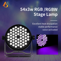 Projecteur LED Par plat en aluminium 54x3W RGB 3-en-1, éclairage de scène fin, contrôle DMX512 pour spectacle en direct, événement, mariage