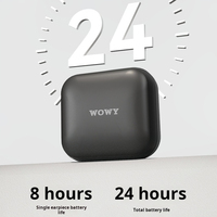 WOWY Écouteurs sans fil OWS intelligents et tendance à oreille ouverte Pro ANC avec indicateur LED, étanchéité IPX5, autonomie de 30 heures pour l'entraînement