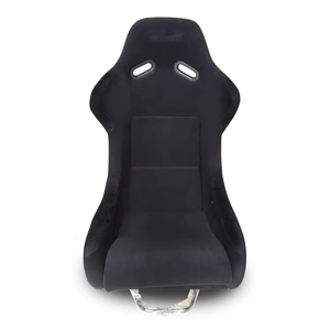 Sedili sportivi modificati MJ nero in fibra di carbonio nero velluto sedili da corsa di dimensioni Standard Non regolabili sedili avvolgenti per <span class=keywords><strong>auto</strong></span> - Product Image 2