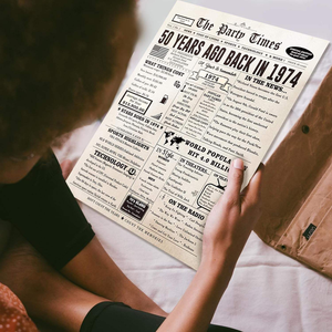 Biglietti d'Auguri Pieghevoli in Stile Retrò Nostalgico, Design a Giornale, che Riemembrandono l'Atmosfera dell'Ultimo Secolo - Product Image 4