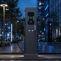 Chargeurs AC pour véhicules électriques 14kW 22kW 44kW à double connecteur Type 2, pistolets de recharge domestiques et commerciaux, stations de charge OCPP