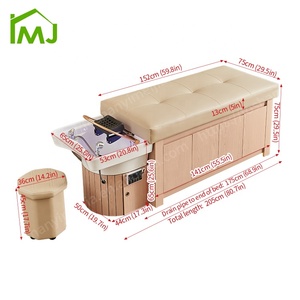 เตียงนวดแผนไทย เตียงสระผม ร้านเสริมสวย ตู้เก็บของ เตียงสปาหัวไม้ญี่ปุ่น - Product Image 6