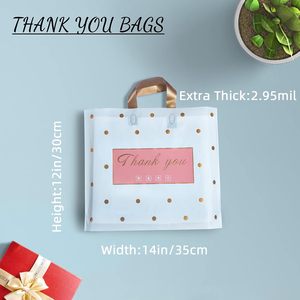 Bolsas de agradecimiento medianas de plástico con lunares de 12x14 para regalo y uso comercial - Product Image 3