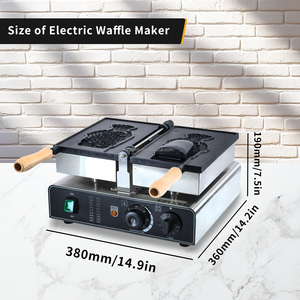 Máquina eléctrica de aperitivos antiadherente de acero inoxidable, 1 Uds., Taiyaki, en forma de pez, relleno de <span class=keywords><strong>gofres</strong></span>, helado, rollos de pollo, máquina de <span class=keywords><strong>gofres</strong></span> - Product Image 5