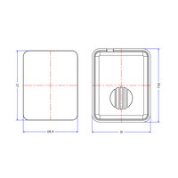 Boîtier de haut-parleur en plastique ABS IP54 de 40x30x15mm, moulé par injection, personnalisable par le fabricant OEM