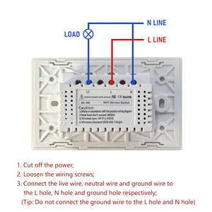 WiFi Smart Touch Dimming Switch Panel 2.4Ghz AC110-240V Tuya Smart Remote Control Wireless For Home Lighting - Product Image 5