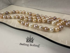 8-9mm gelang mutiara air segar dengan manik-manik warna-warni + Set kalung modis manis tidak beraturan multi-volume gelang kalung mutiara - Product Image 4