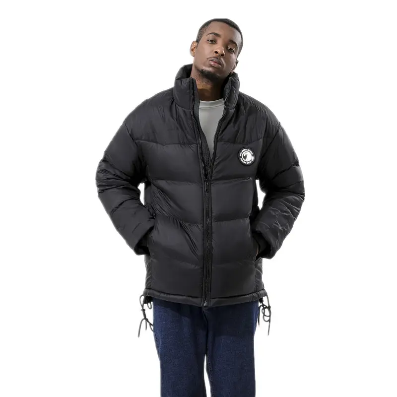 Custom Fashion Down Puffer Jacket Coat Winter Wind Breaker black men's Puffer Jacket