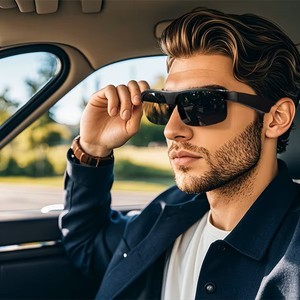 Lentes <span class=keywords><strong>de</strong></span> Sol Inteligentes Inalámbricos con Bluetooth, Lentes <span class=keywords><strong>de</strong></span> Sol Deportivas para Exteriores con Protección UV, Audio, Resistentes al Viento, Navegación, Reproductor <span class=keywords><strong>de</strong></span> Música, Llamadas - Product Image 5