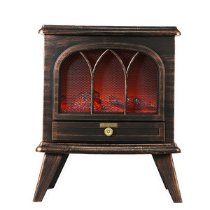 Chimenea Eléctrica Retro con Llama LED para Decoración del Hogar - Product Image 1