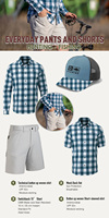 Chemise de chasse à carreaux respirante à séchage rapide haute performance, manches longues, logo personnalisé, faible MOQ, équipement de pêche en plein air