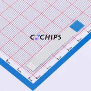 FFC-1.0-6P-50mm-B FFC Cable (Flexible Flat Cable) P=1mm Connector 6P 1mm 0.3mm Reverse - Product Image 2