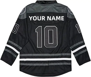 Custom Quality Latest Design Ice Hockey Jersey <b>Mesh</b> <b>Long</b> <b>Sleeve</b> Unisex Breathable Polyester Fabric Sublimation Blank OEM Service - Product Image 3