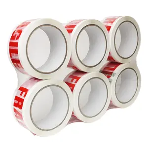 fragile packing tape adhesive security box parcel packaging seal tape with logo for free example