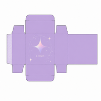 Boîte d'emballage en papier couché lilas de luxe avec logo personnalisé pour jouets de créateurs, boîte cadeau étoile en feuille d'or UV mat, faible MOQ, écologique