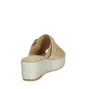 Sandalias de cuña para mujer Keys, color beige, K-11083, plataforma, suela de gamuza - Product Image 3