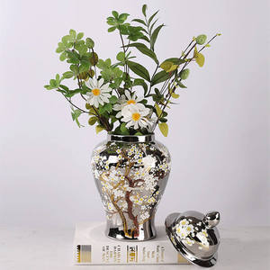 Vase en céramique luxueux pour le rangement dans le salon, vase à fleurs pour hôtel et mariage, vases modernes en céramique et en porcelaine - Product Image 2