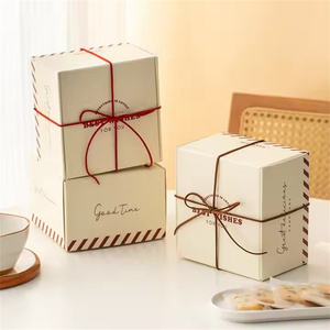 Caja de regalo de galleta de tienda de horneado personalizable caja de galleta de cartón biodegradable con logotipo para caja de galleta - Product Image 2