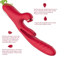 Hersteller TT FOREST 3-in-1 Hochfrequenz-Zungen-Leck-Saug-Teleskop-Vibrator Klitoris-Saugdildo Vibrator für Frauen