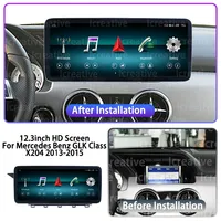 Autoradio 12,3 pouces pour Mercedes Benz GLK-Class 2013-2015 GPS Navi Apple CarPlay Android Auto Écran tactile Lecteur multimédia DSP