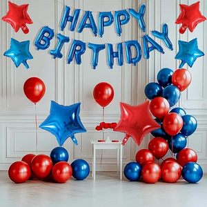 Set de Globos Rojos y Azules de 28 Piezas, Kit de Decoración para Fiesta Patriótica del 4 de Julio con Pancarta de <span class=keywords><strong>Feliz</strong></span> Cumpleaños - Product Image 5