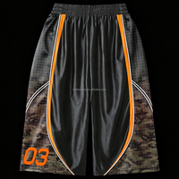 Custom Men's Camo Streetwear Polyester Basketball Sweat 3/4 Long Shorts Knee Length Gym Sports Football Baggy Sweatpants Capris
