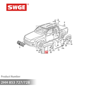OEM 2HH 854 731/<span class=keywords><strong>2</strong></span> <span class=keywords><strong>GRU</strong></span> para AMAROK AUTO coche rueda trasera delantera ceja 2HH 853 727/8 <span class=keywords><strong>GRU</strong></span> 2HH 854 819/20A <span class=keywords><strong>GRU</strong></span> - Product Image 2